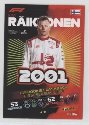 2021 Topps F1 Turbo Attax F1 Rookie Flashback Kimi Raikkonen #171 0j24