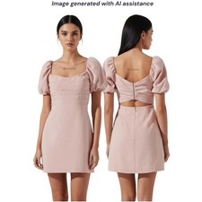ASTR the Label M dusty rose linen blend mini dress 