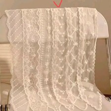 White Lace Petite Scarf Bandana Headband Self-Wedding Accessory Official