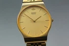 Vintage 1997 [N MINT] New Batt SEIKO 5Y31-8000 Classic Gold Mens Qz Watch JAPAN