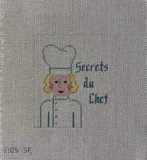 Susan Roberts/Secrets du Chef Handpainted Needlepoint Canvas 13ct 2105/ 6 x 5"