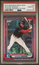 Walker Jenkins 2024 Bowman Mega Box Chrome 1st Pink Refractor 199/199 PSA 10