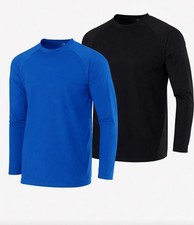 2 Pack Boy's Youth Rash Guard Fishing Shirt Long Sleeve Swim LargeShirts UPF 50 