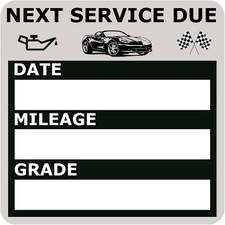 Static Cling Oil Change Stickers, 120 Count 2x2 Inches, No Residu Color: Black