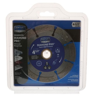Century Drill & Tool 75454 4-1/2'' Segmented Diamond Pro, Universal Rough Cuts