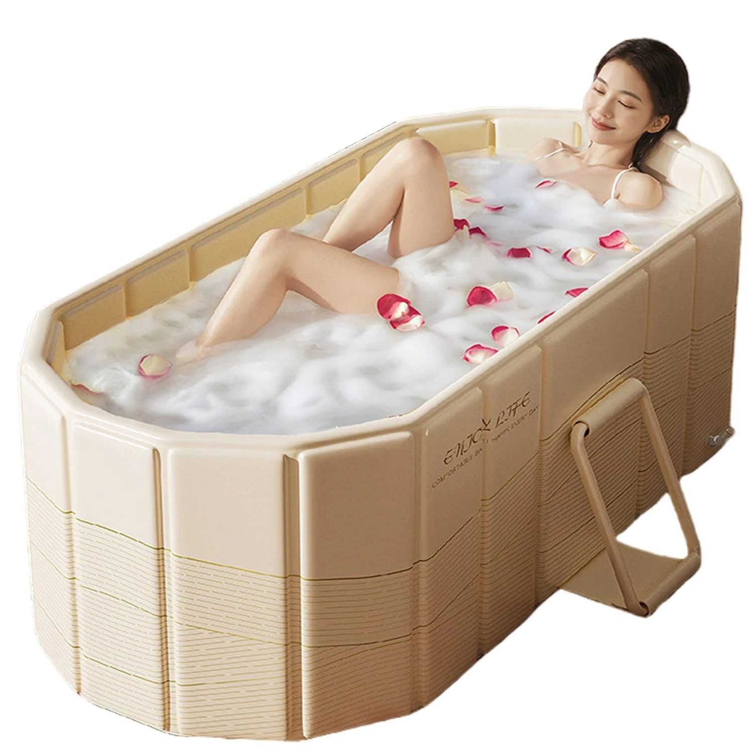 Foldable Bathtub for Adult Large 59'in Collapsible tub Portable Bathtub for B...