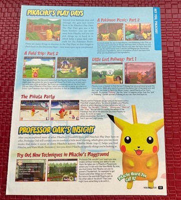 Pokemon Pikachu Play Days Nintendo Print Ad Poster Art 8 x 10.5 