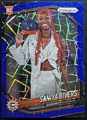 2025 Panini Prizm WNBA Saniya Rivers Blue Velocity Prizm Variant #150 Suns RC