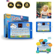 Spanish English Learning Tablet Bilingual Educational Toy Kids ABC Games