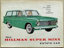 HILLMAN SUPER MINX Estate Car Sales Brochure 1963 #904/H