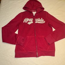 Girls Aeropostale 87 Large Red Jacket Used Has A Few Stains On Right Sleeve