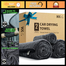 2-Pack Extra Large Microfiber Towels 35"x24" - Ultra Absorbent Car Drying Cloths