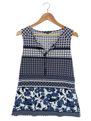 COMMA A-Linien Top Damen Top Gr. DE 40 blau Casual-Look