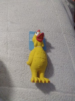 Vibrant Life Screaming Squeaky Chicken Dog Toy Chew Level 2 Medium Yellow Toy
