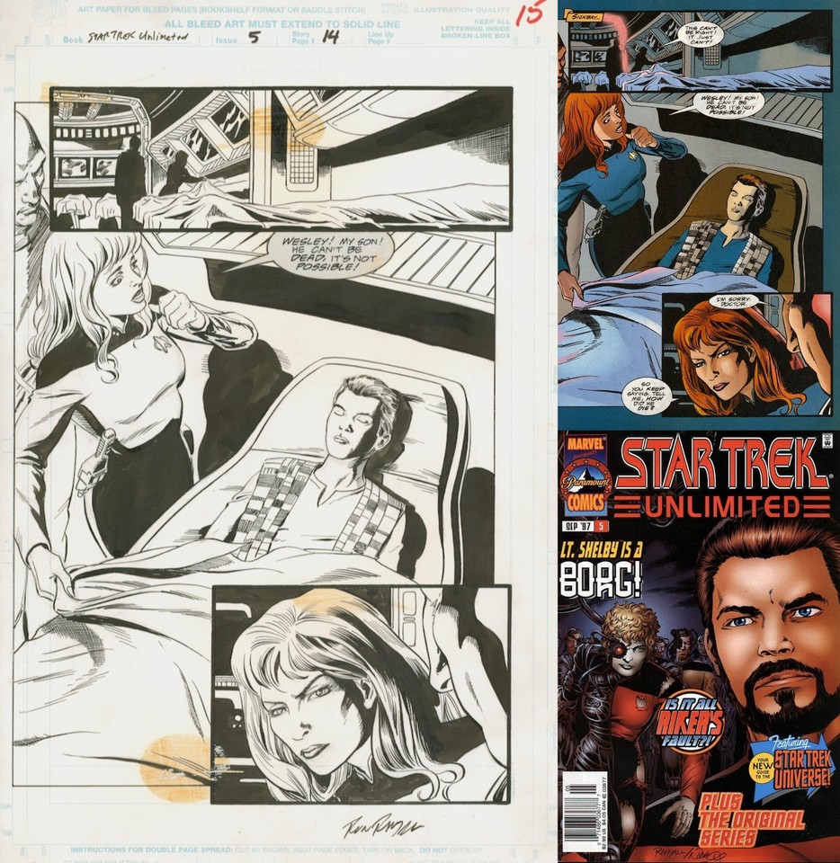 Star Trek Unlimited #5 Original Art Partial Splash ~ Ron Randall & Al Williamson Comic Art