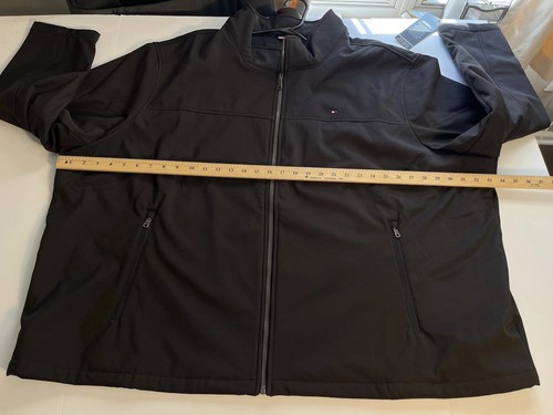 Tommy Hilfiger Men's Softshell Full Zip Black Jacket Big & Tall Size 5XL - Imagen 10 de 10