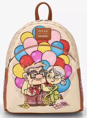 Loungefly Disney Pixar Up Carl and Ellie Balloon Cart Mini Backpack NWT 