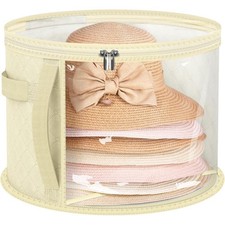 Oversized Clear Hat Storage Bag for Women Holds 7 Caps Wide Brim Cowboy Hat