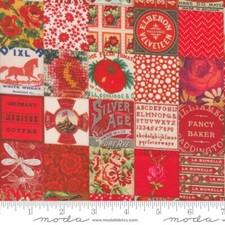 Moda Curated in Color by Cathe Holden 7461 12 Red Patchwork Cotton