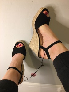 primark black wedges