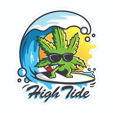 High Tide Marijuana Sticker Decal