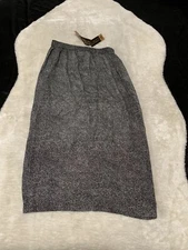 New Finity Naturals Womens 100% Silk Long Black Skirt Size 1X