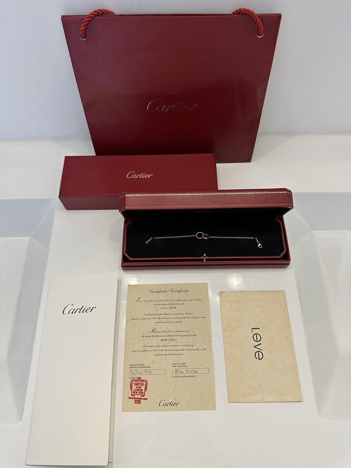 Cartier YG Baby Love Bracelet Gem