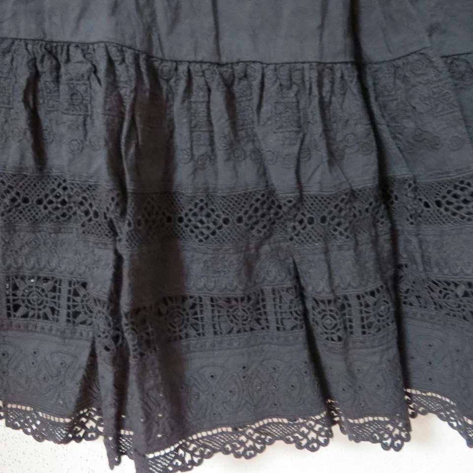 PRIVATSACHEN toller Rock MASSIEG Geräuschebaumwolle + Spitze 46-48-50 (2) grau - Bild 3 von 3