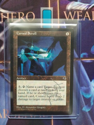 2) CURSED SCROLL - Signed - 1997 - Tempest - Magic The Gathering