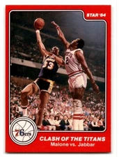 1983-84 Star Philadelphia 76ers Champs Dr. J Moses Malone Erving Basketball