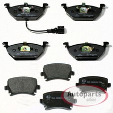 Bremsbeläge + Warnkontakt vorne + hinten für VW Golf 5 Plus