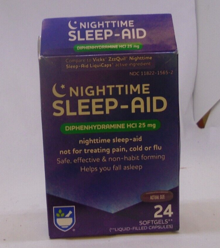 Rite Aid Sleep Aid 25 mg 24 Softgels eBay