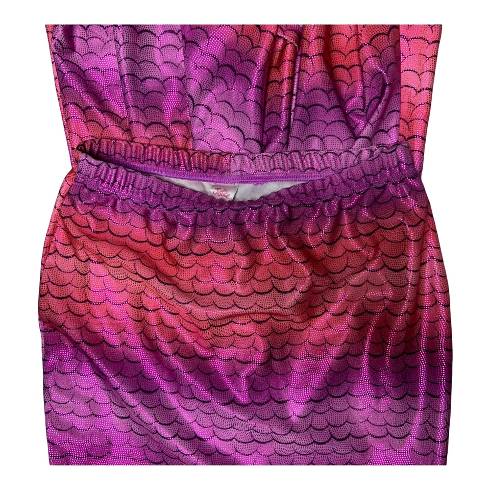 Falda Sirena Justice Niñas Cubrir Talla Mediana Brillante Largo Disfraz Cola de Pez Foto 4 de 4