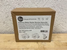 Rheem RTG20326 Tankless Water Heater Service Valve Kit Brass 3/4 FIP Union x FIP