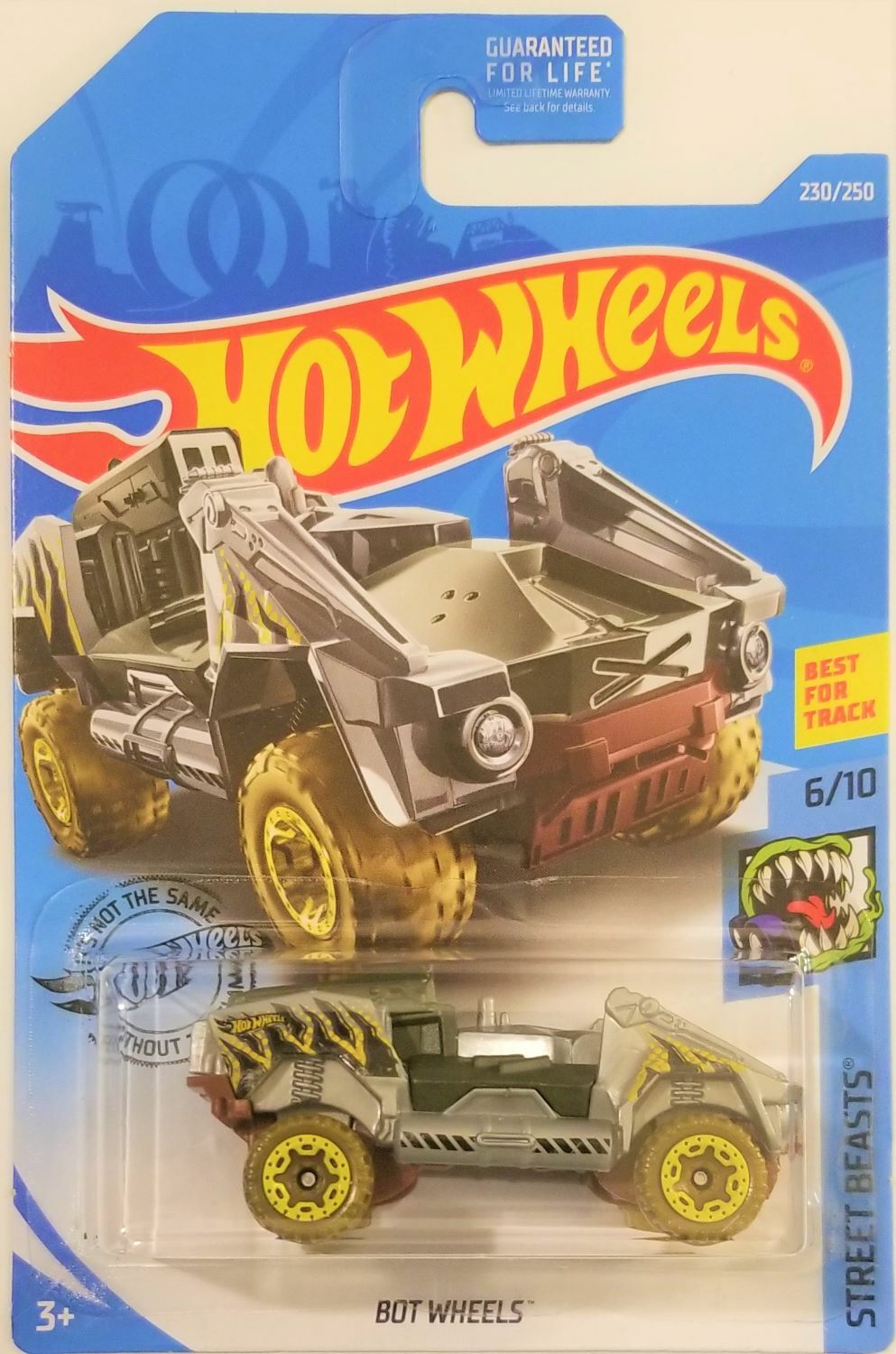 Hot Wheels - 2019 Street Beasts 6/10 Bot Wheels 230/250 (BBFYC08)