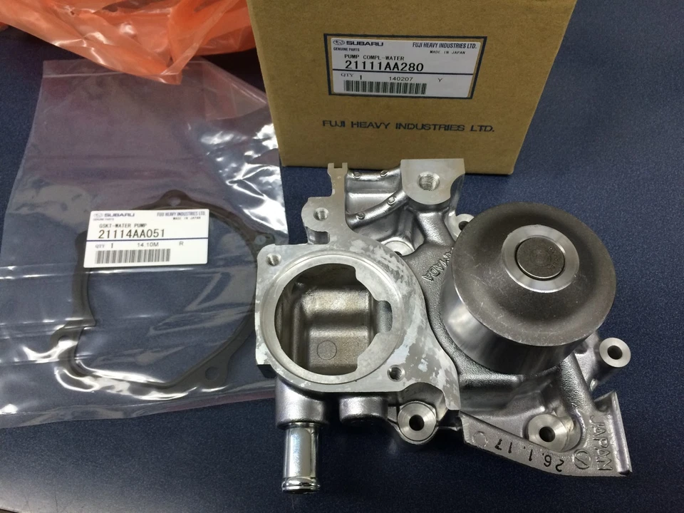 Bomba de água e junta genuínas Subaru Outback Legacy Forester Impreza fabricante de equipamento original 2006-2011 - Imagem 2 de 2
