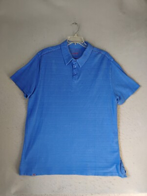 VIntage Italia Mensh Shirt XXL 2XL Blue Polo 1958 Reserved Stock Solid Cotton