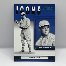 2022 Panini Absolute Baseball Jimmie Foxx Icons Insert I-1 Green Parallel