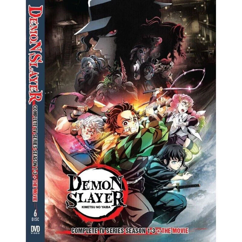 Demon Slayer: Kimetsu No Yaiba Season 1-3 (1-55 End) +Mugen Movie English  Dubbed DVD 