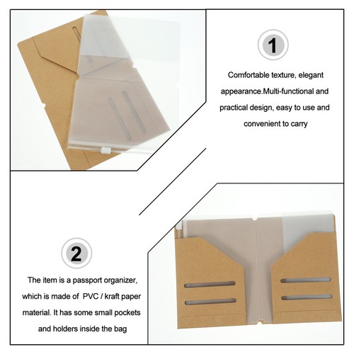 4 Pcs Passport Storage Clip Travel Documents Organiser Small Holder Case - Picture 6 of 12