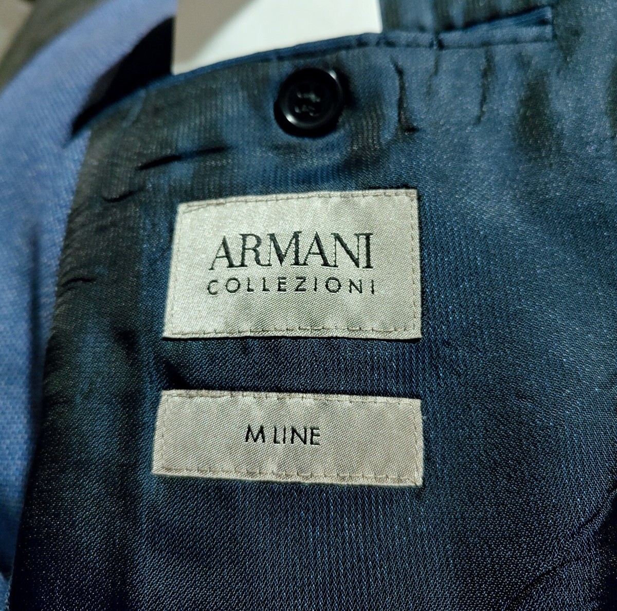 NWOT Mens Armani Collezioni M Line blue 2-button blazer jacket US