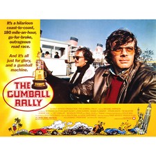 ADVERTISING MOVIE FILM GUMBALL RALLY BUSEY COMEDY THRILLER 30X40 CMS FINE ART PR