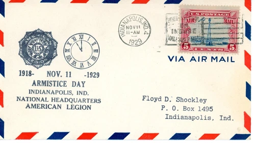 Armistice Day November 11, 1929 American Legion Indianapolis, IN - Shockley