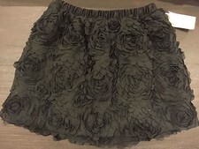 Girls Cherokee Black skirt floral size 7-8 NEW Rosette roses fancy dress