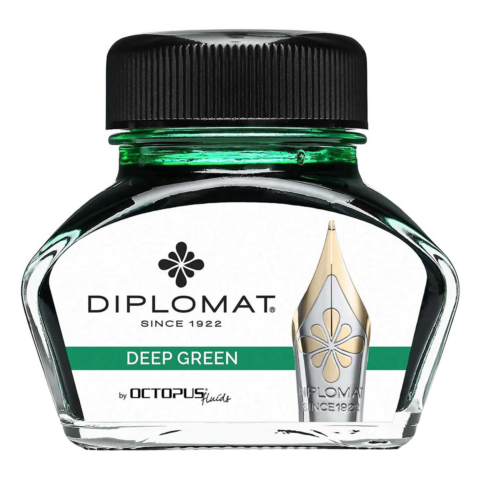 Diplomat Ink Bottle Octopus Smooth for Fountain Pen, Deep Green, 30ml D41001013