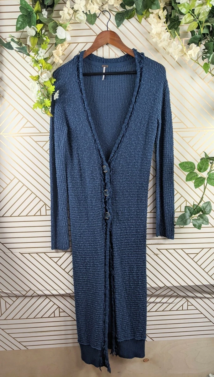 Blue cheap longline cardigan