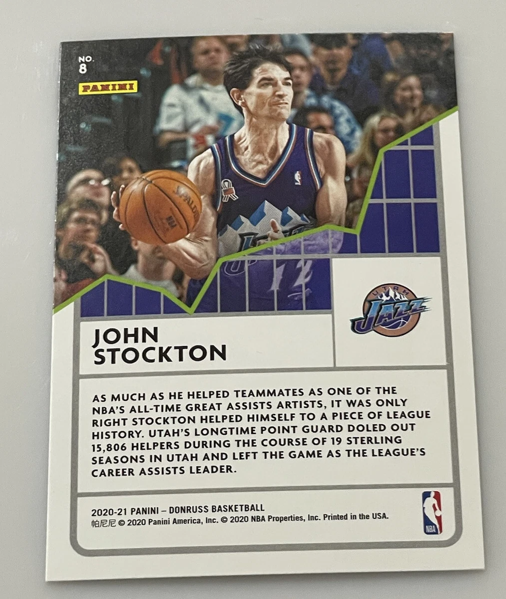 NBA 2020 2021 Panini Optic Donruss John Stockman League Leaders No 8 Card