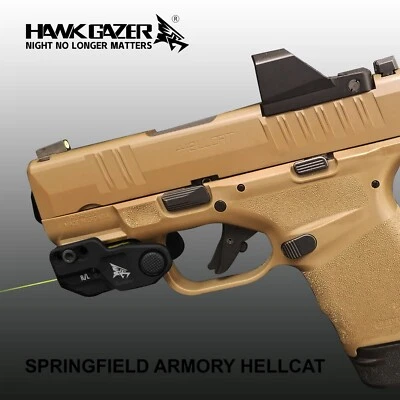 Hawk Gazer LG-X Type-C Rechargeable Green Laser Sight for SPRINGFIELD HELLCAT XD