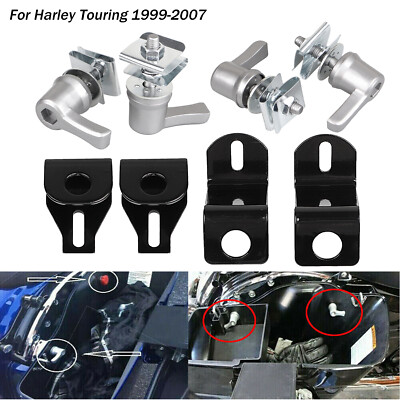 Saddlebag Lever Lock Bolts Mount Bracket For Harley 99-07 Road King Street Glide