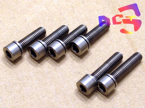 (M5 x 22mm 2, M5 x 18mm 4) Titanium / Ti Bolt w/ Washer fit Bontrager Stem 14g
